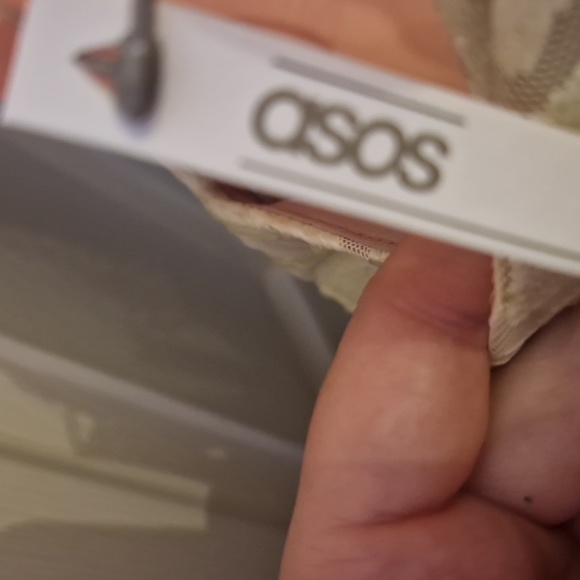 Asos design yellow occasion skater dress size 16 new with tags - Picture 5 of 5